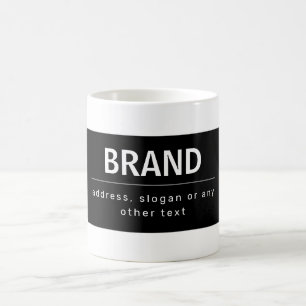 Vet Modern Merk of Bedrijfsnaam Zwart-wit Koffiemok