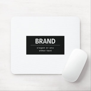 Vet Modern Merk of Bedrijfsnaam Zwart-wit Muismat