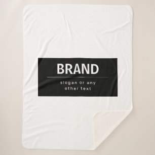 Vet Modern Merk of Bedrijfsnaam   Zwart-wit Sherpa Deken