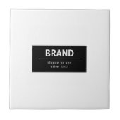 Vet Modern Merk of Bedrijfsnaam | Zwart-wit Tegeltje (Voorkant)