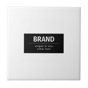 Vet Modern Merk of Bedrijfsnaam   Zwart-wit Tegeltje