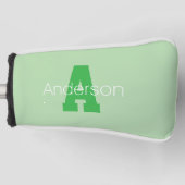 Vet Modern monogram | Bleek & Kelly Green Golfheadcover (Voorkant)
