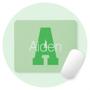 Vet Modern monogram   Bleek & Kelly Green Muismat