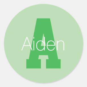 Vet Modern monogram   Bleek & Kelly Green Ronde Sticker