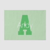 Vet Modern monogram | Bleek & Kelly Green Tissuepapier (Voorkant)