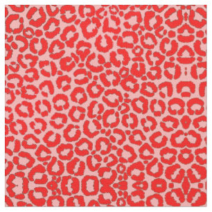 Vet modern rood roze luipaard stof