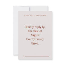 Vet modern RSVP-kaart