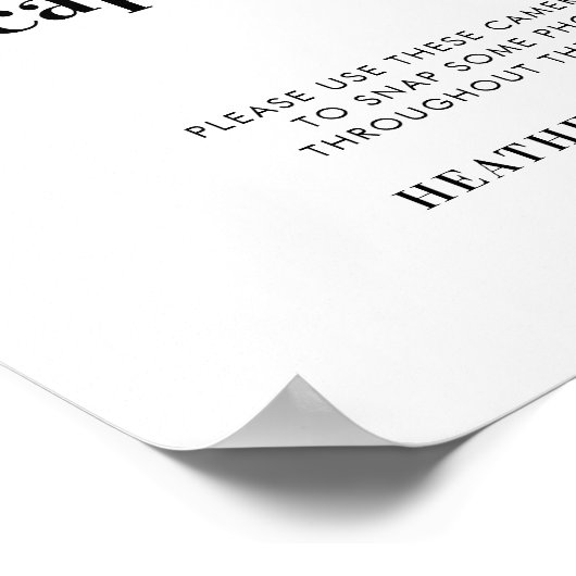 Vet Modern Weddenschap Wegwerpbaar Camerakeken Poster (Hoek)