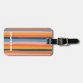 Vet Moderne, eenvoudige strepen, kleurrijk CUSTOM Bagagelabel (Voorkant horizontaal)