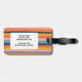 Vet Moderne, eenvoudige strepen, kleurrijk CUSTOM Bagagelabel (Achterkant horizontaal)
