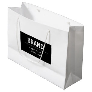 Vet Moderne Merk of Bedrijfsnaam Zwart & Wit Groot Cadeauzakje