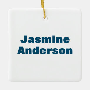 Vet Moderne Minimalistische Oceaan Blauwe Kleur Keramisch Ornament