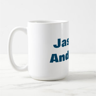 Vet Moderne Minimalistische Oceaan Blauwe Kleur Koffiemok