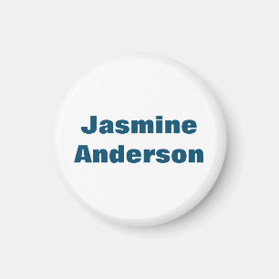 Vet Moderne Minimalistische Oceaan Blauwe Kleur Magneet