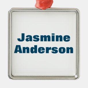 Vet Moderne Minimalistische Oceaan Blauwe Kleur Metalen Ornament