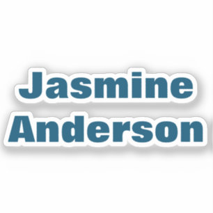 Vet Moderne Minimalistische Oceaan Blauwe Kleur Sticker