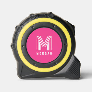 Vet Moderne Monogram Naam   roze Rolmaat