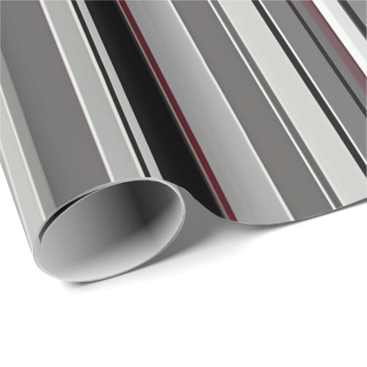 Vet Monochrome Gestreepte Gift Wrap Cadeaupapier (Rol Hoek)