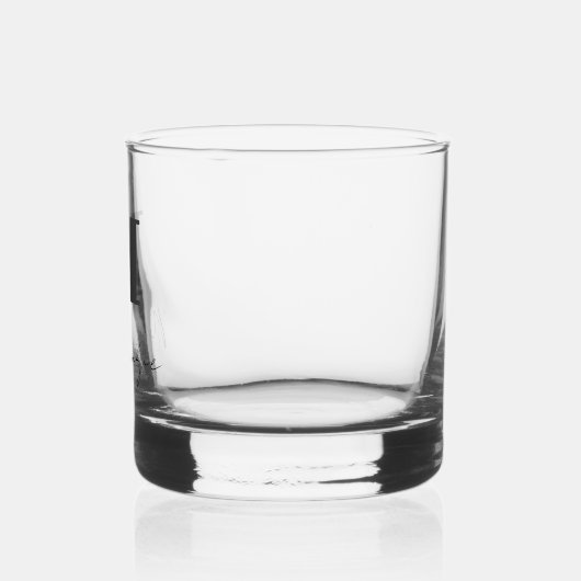 Vet Monogram Initiaal Fancy Script Custom Whiskey Whisky Glas (Links)