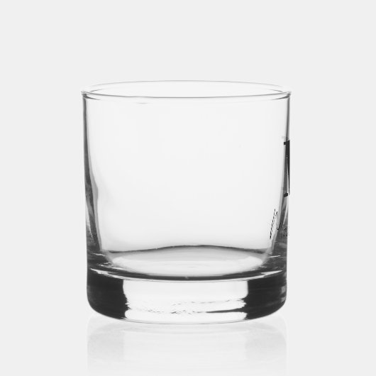 Vet Monogram Initiaal Fancy Script Custom Whiskey Whisky Glas (Rechts)