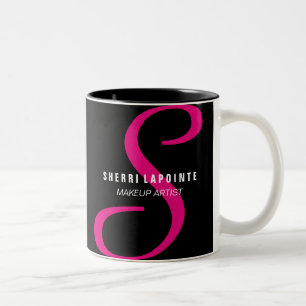 Vet Monogram koffie-Mok Tweekleurige Koffiemok
