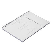 Vet Monogram Naam Modern Minimalist Notitieboek (Linkerzijde)