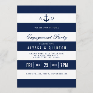 Vet Nautisch Thema Engagement Party Uitnodiging