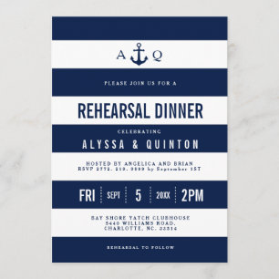 Vet nautisch thema repetitie diner uitnodiging