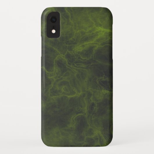 Vet Neon Yellow op Black Marble iPhone case (Achterkant)