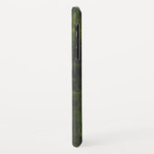 Vet Neon Yellow op Black Marble iPhone case (Achterkant/links)