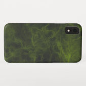 Vet Neon Yellow op Black Marble iPhone case (Achterkant (horizontaal))