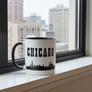 Vet ontwerp met iconische skyline van Chicago City Mok