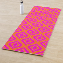 Vet Oranje warmroze zomer Ikat Ogee Art Pattern