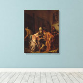 Vet oud Man Canvas Afdruk (Insitu (Houten vloer))