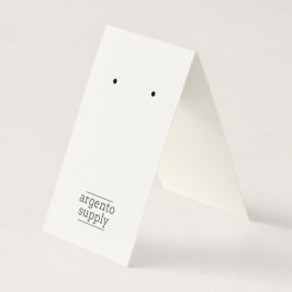 Vet over oorkaartje met Logo onderaan Visitekaartjes