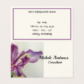 Vet over Visitekaartjes Lavender Iris (Buitenkant ongevouwen)