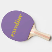 Vet, Paars en geel, modern Tafeltennisbatje (Zijkant)