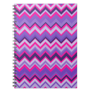 Vet Paars Roze Tribal Chevron Zig Zags Notitieboek