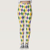 Vet Papaya Harlequin controlepatroon Leggings (Voorkant)