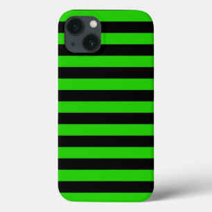 Vet patroon met groene en zwarte strepen iPhone 13 hoesje