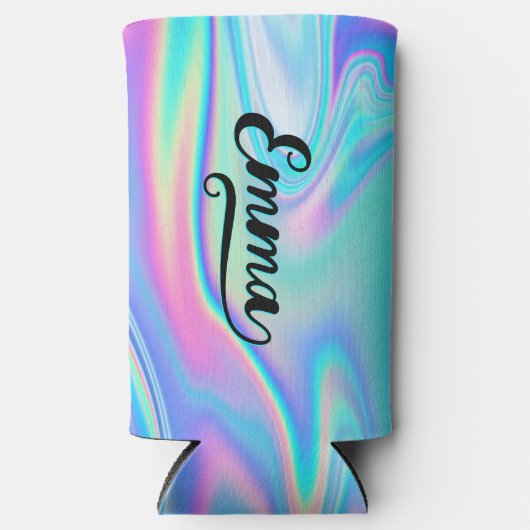 Vet Penseel Script Naam eindigt met een Aqua Iride (Voorkant)