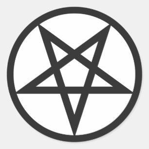 Vet pentagram ronde sticker
