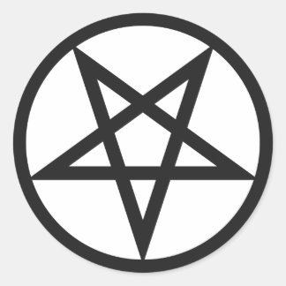 Vet pentagram ronde sticker