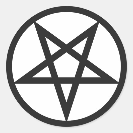 Vet pentagram ronde sticker (Voorkant)
