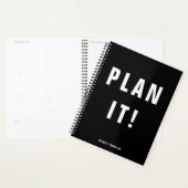 Vet plan het! Minimalistisch zwart-zwart Planner (Display)