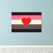Vet Pride Vlag Canvas Afdruk (Insitu (Houten vloer))