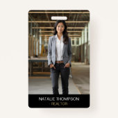 Vet Professioneel Vastgoed Chique Realtor QR Code Badge (Voorkant)