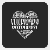 Vet receptionnist veterinair receptionist vierkante sticker (Voorkant)