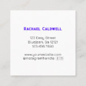 Vet Regenboog Hond Pet Sitter Hond Walker Custom Vierkante Visitekaartje (Achterkant)