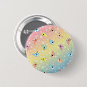 Vet regenboogversmallen ronde button 5,7 cm (Voorkant /achterkant)